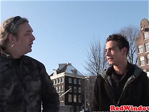light-haired amsterdam prostitute cumsprayed by customer