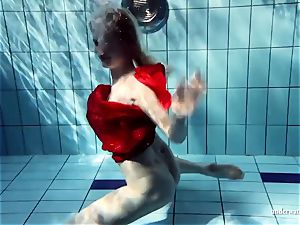 hot blond Lucie French teenage in the pool