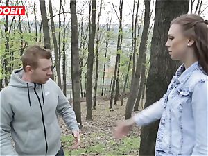 LETSDOEIT - scorching nubile Gets disciplined For peeing Outside