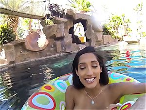 swimsuit hottie Chloe Amour screwed after a dip in the pool